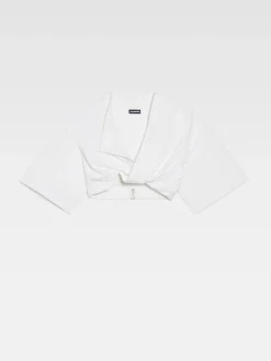 New Jacquemus Het Bahia T-shirt met korte pasvorm White