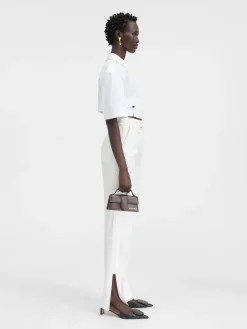 Sale Jacquemus Het Bari cropped shirt White