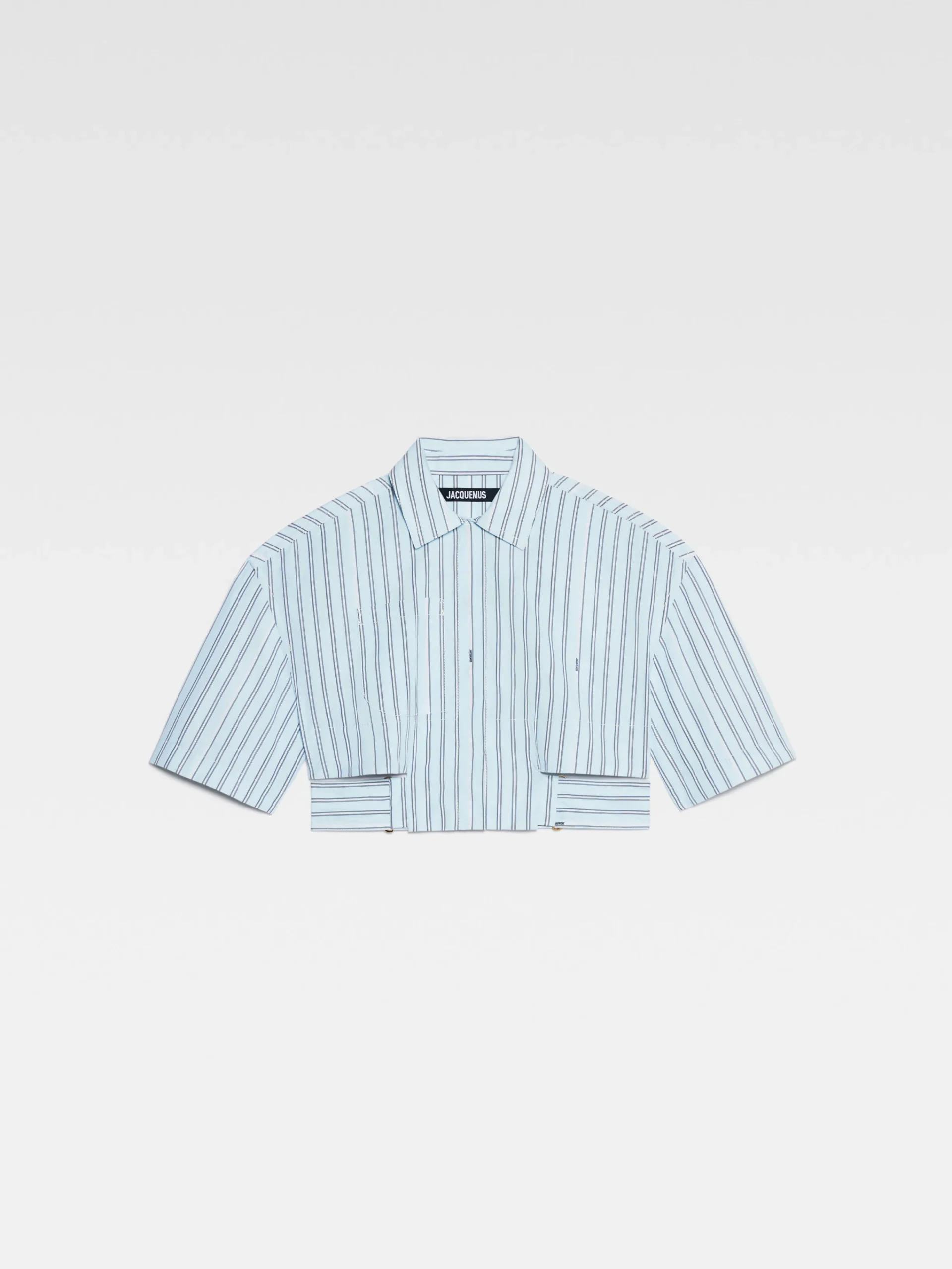 Clearance Jacquemus Het Bari cropped shirt PrintBlueStripes