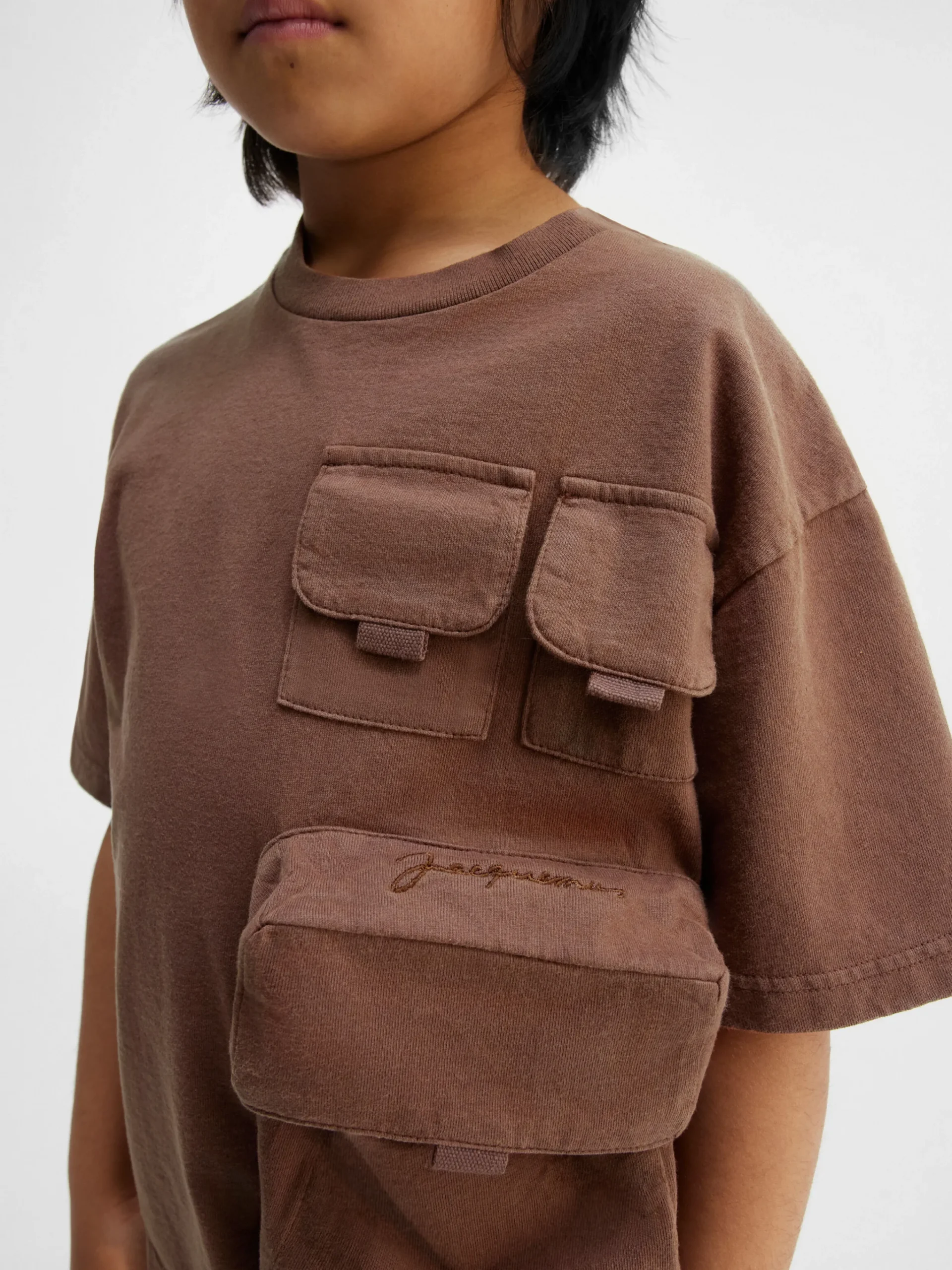 Online Jacquemus Het Bolso T-shirt voor kinderen DarkBrown