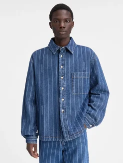 Discount Jacquemus Het Boulanger shirt PrintBlueStripes