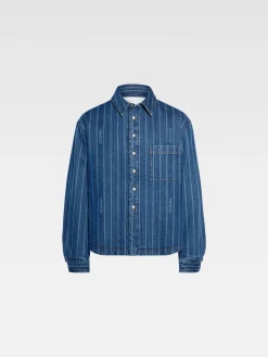 Discount Jacquemus Het Boulanger shirt PrintBlueStripes