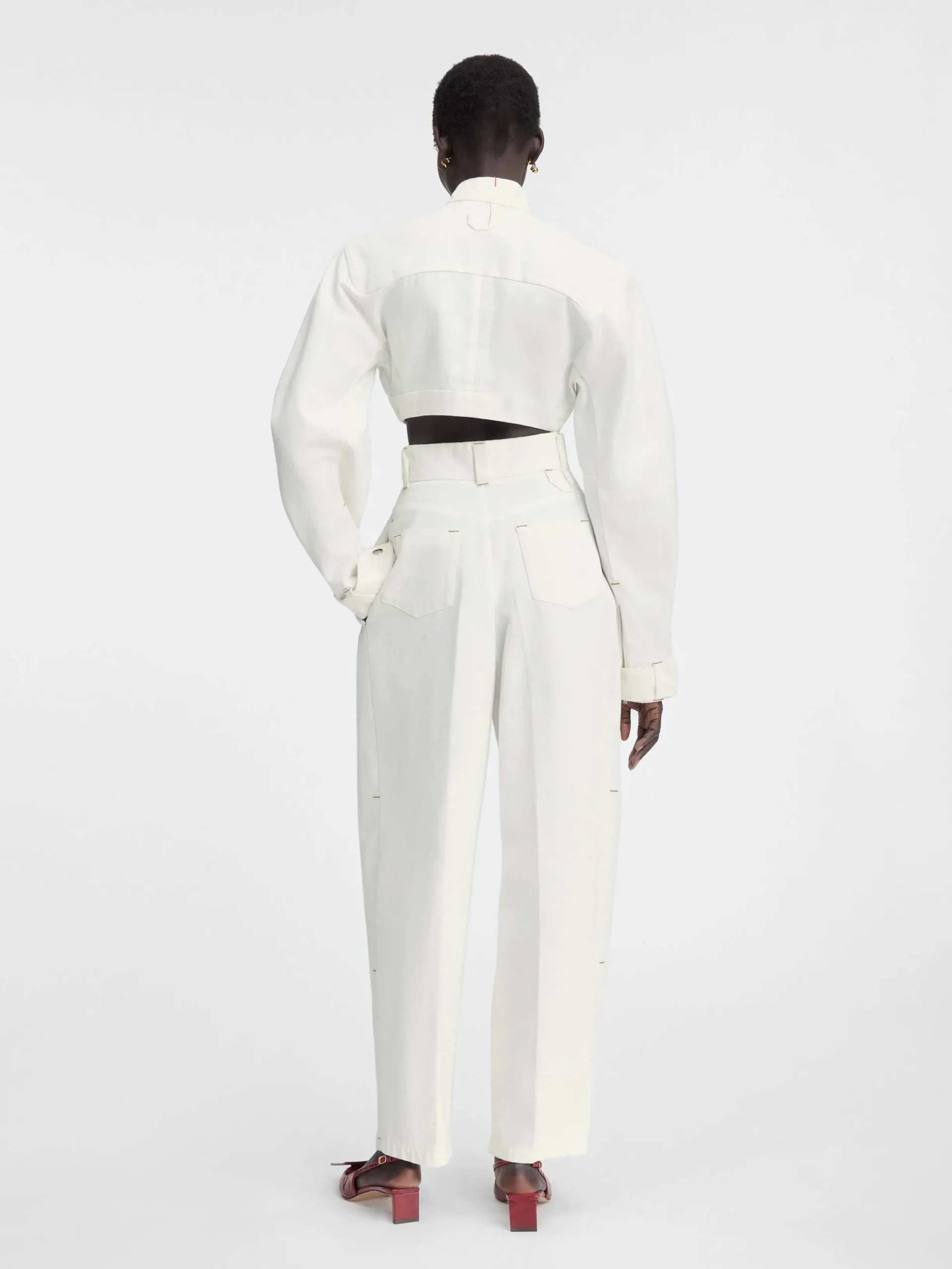 Hot Jacquemus Het Cabrio de-Nîmes denim jack Off-White