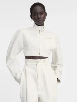 Hot Jacquemus Het Cabrio de-Nîmes denim jack Off-White