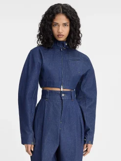Fashion Jacquemus Het Cabrio de-Nîmes denim jack Navy