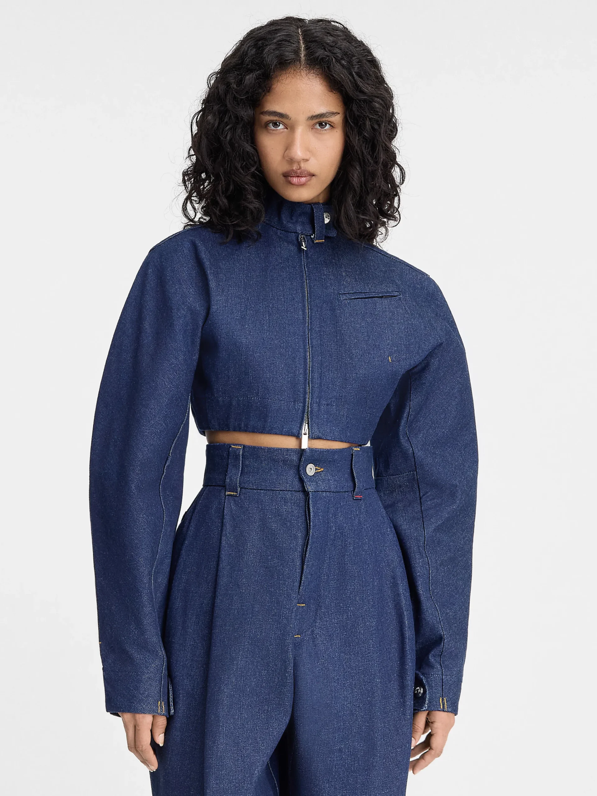 Fashion Jacquemus Het Cabrio de-Nîmes denim jack Navy