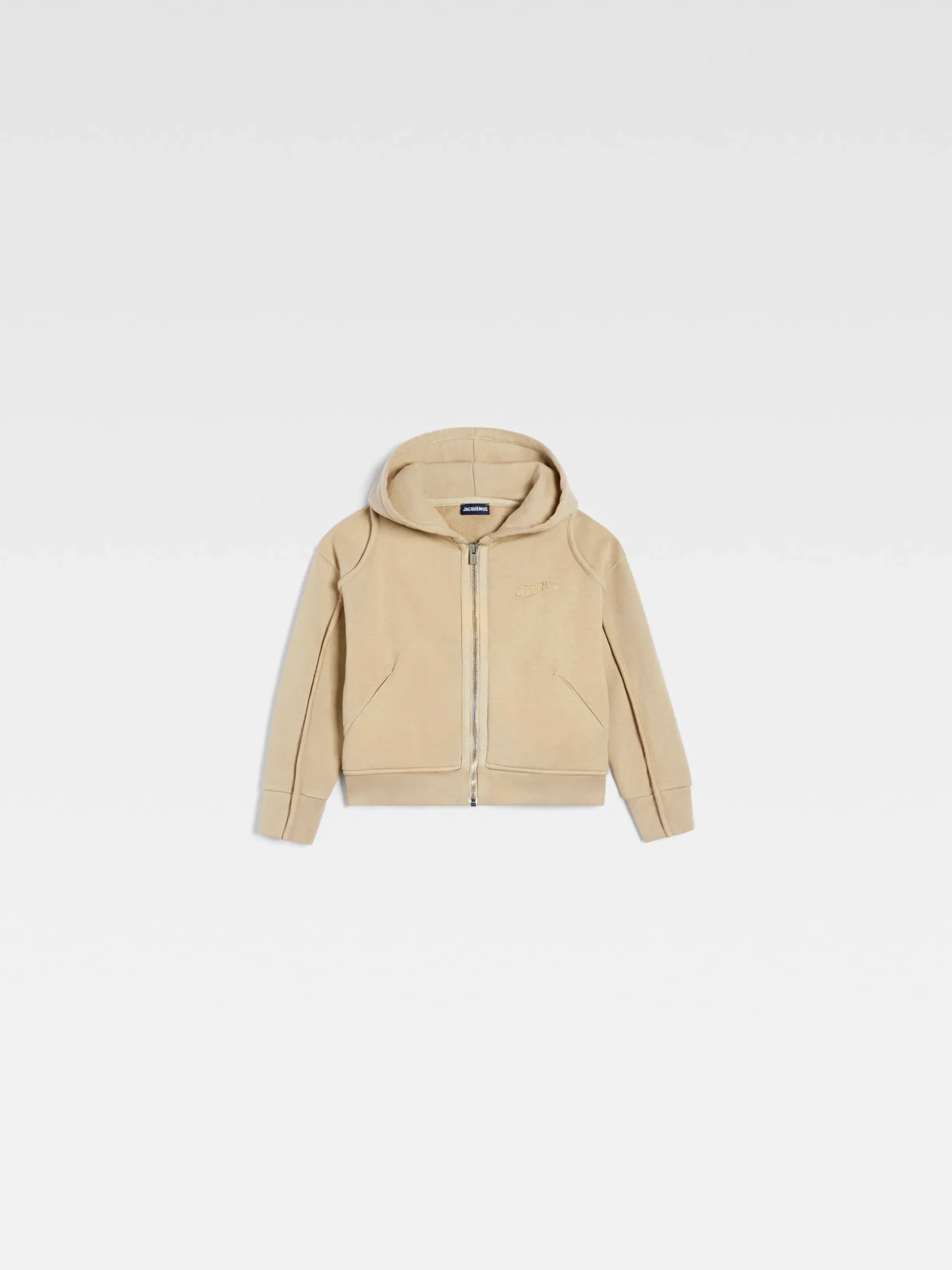 Sale Jacquemus Het Camargue sweatshirt met rits voor kinderen DarkBeige