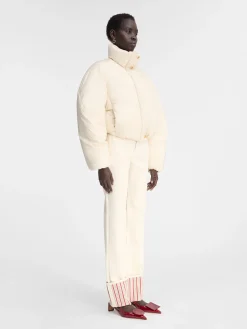 Best Jacquemus Het Caraco cropped gewatteerde jasje Off-White