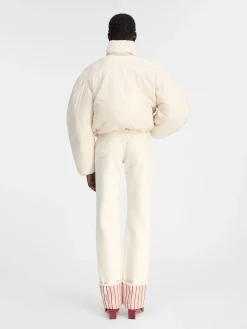 Best Jacquemus Het Caraco cropped gewatteerde jasje Off-White