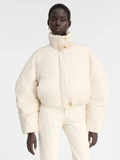 Best Jacquemus Het Caraco cropped gewatteerde jasje Off-White