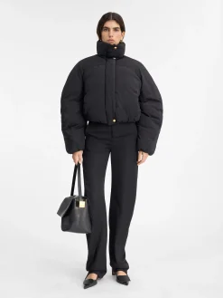 Discount Jacquemus Het Caraco cropped gewatteerde jasje Black