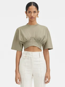 Clearance Jacquemus Het Caraco T-shirt LightKhaki