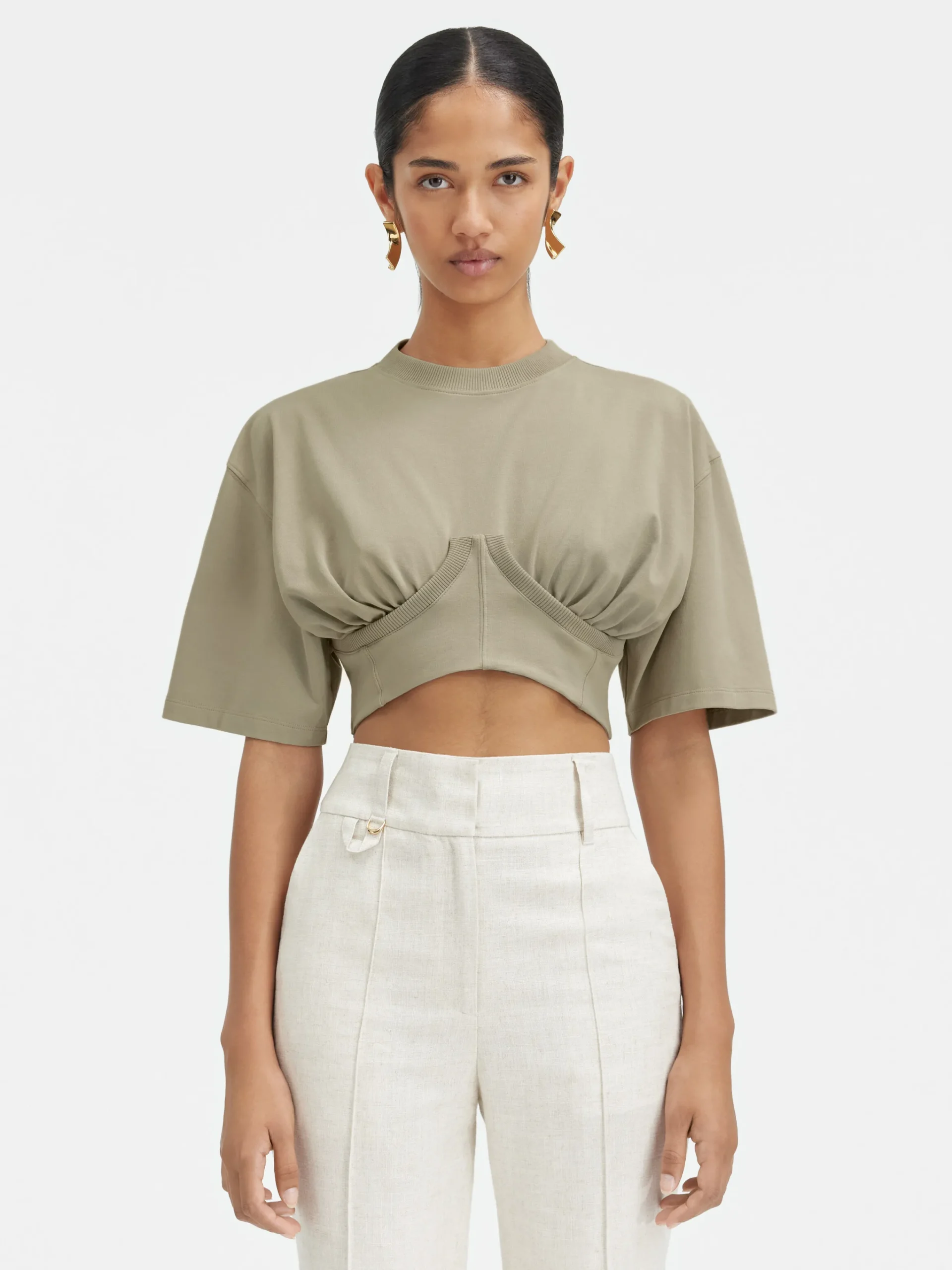 Clearance Jacquemus Het Caraco T-shirt LightKhaki