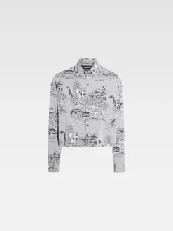 Online Jacquemus Het Corto shirt JacquardCapriCarsGrey