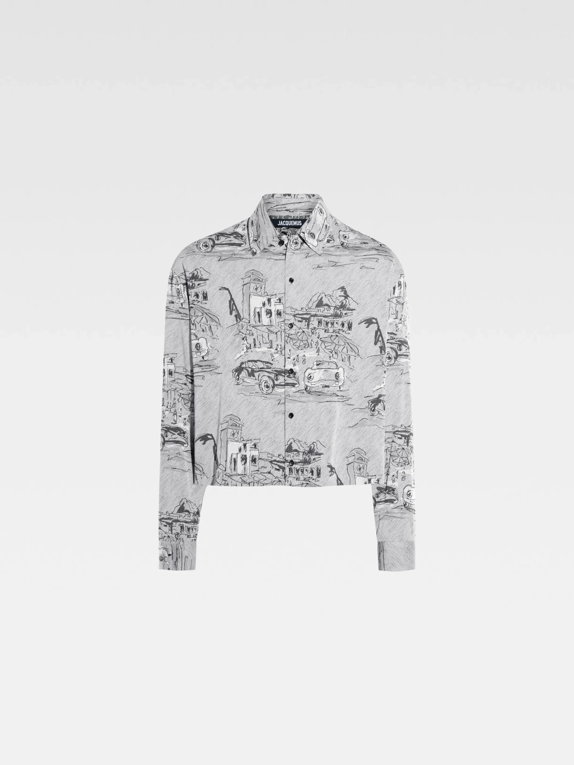 Online Jacquemus Het Corto shirt JacquardCapriCarsGrey