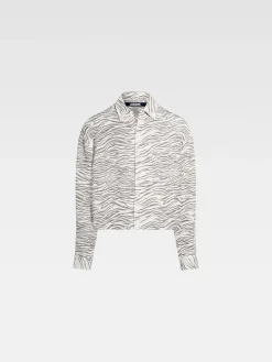 Online Jacquemus Het Corto shirt JacquardMottledZebraBlack