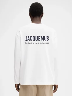 Discount Jacquemus Het Courchevel T-shirt met adres CourchevelWhite