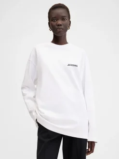 Discount Jacquemus Het Courchevel T-shirt met adres CourchevelWhite