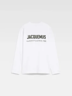 Discount Jacquemus Het Courchevel T-shirt met adres CourchevelWhite