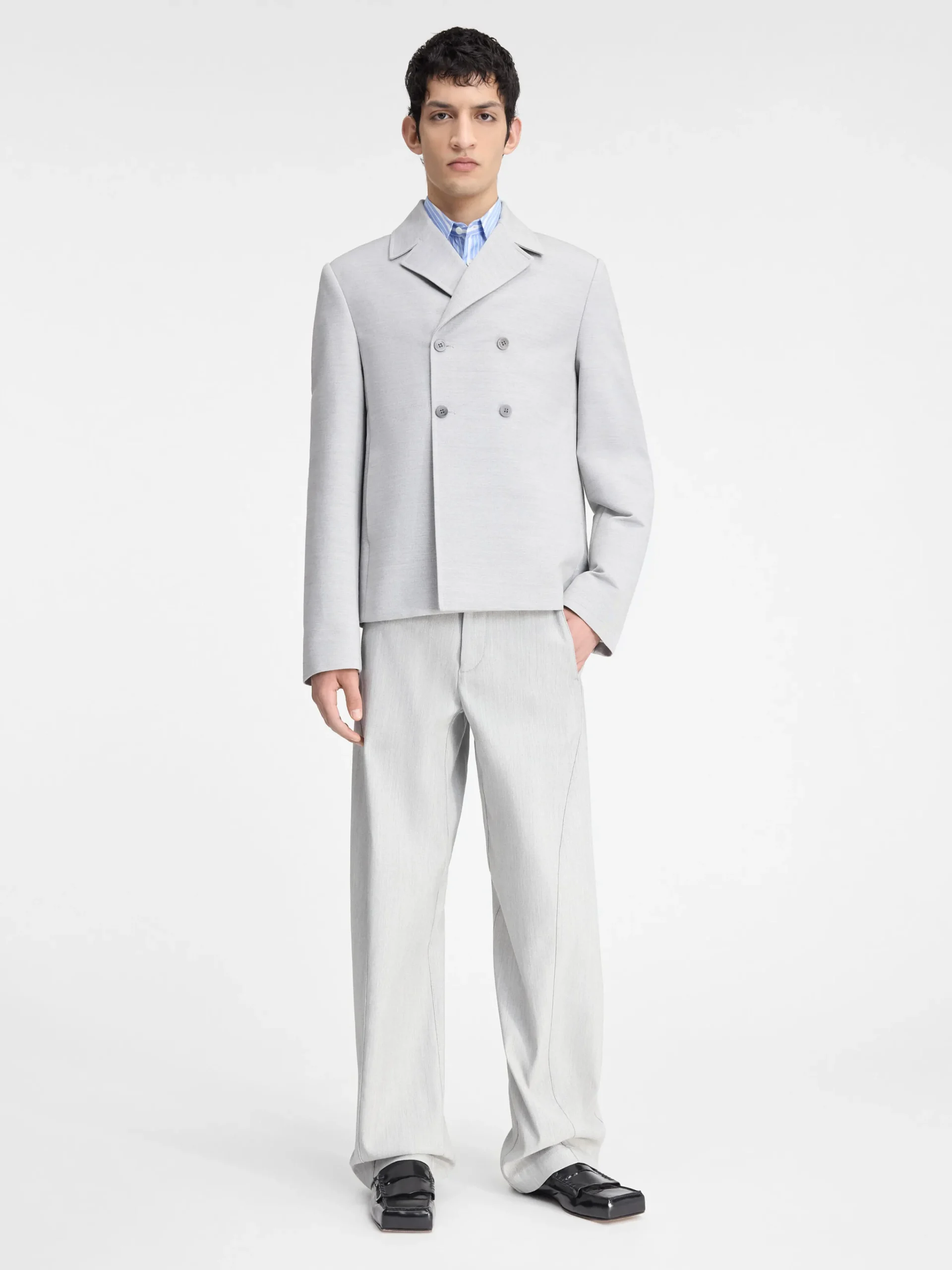 Discount Jacquemus Het Cuadrada jasje LightGrey