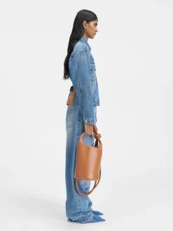 Online Jacquemus Het de-N&icirc;mes denim jack Blue/Tabac