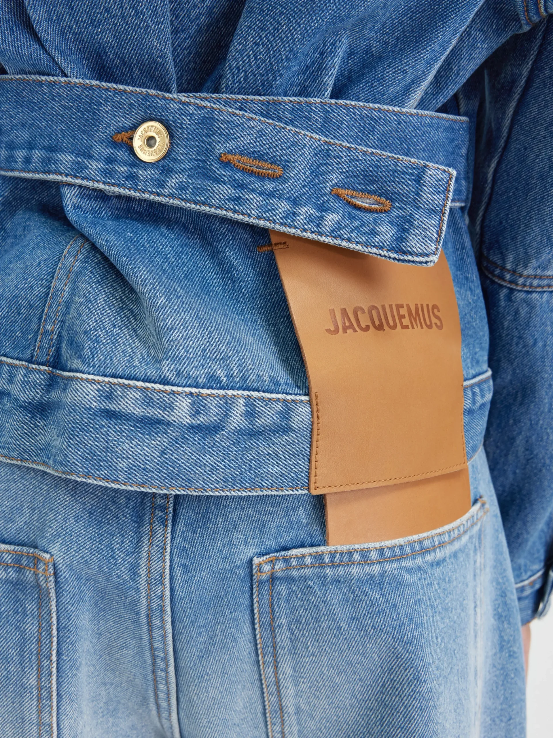 Online Jacquemus Het de-Nîmes denim jack Blue/Tabac