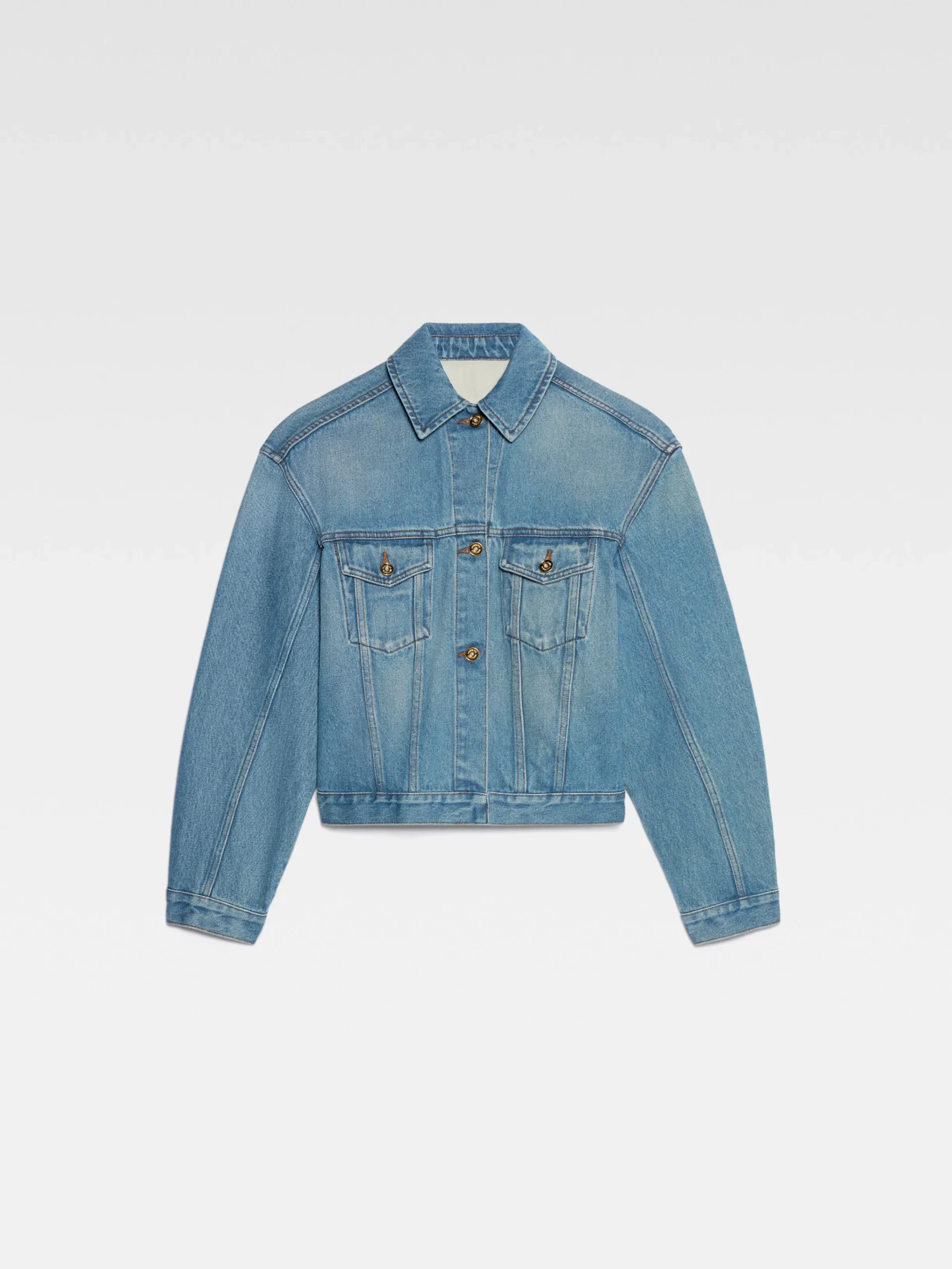 Online Jacquemus Het de-Nîmes denim jack Blue/Tabac