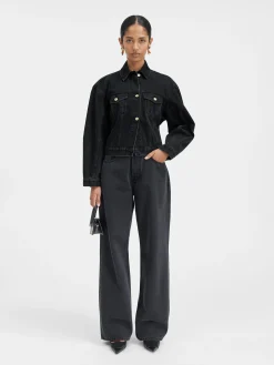 Hot Jacquemus Het de-N&icirc;mes denim jack Black
