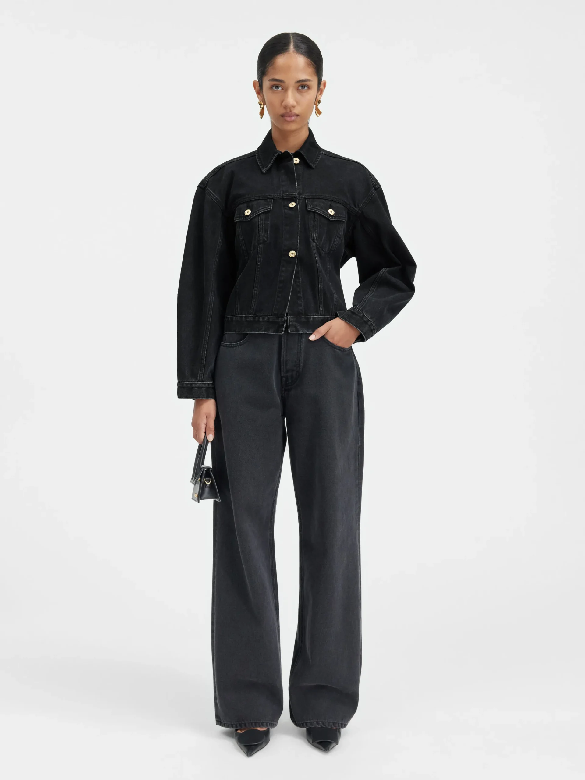Hot Jacquemus Het de-Nîmes denim jack Black