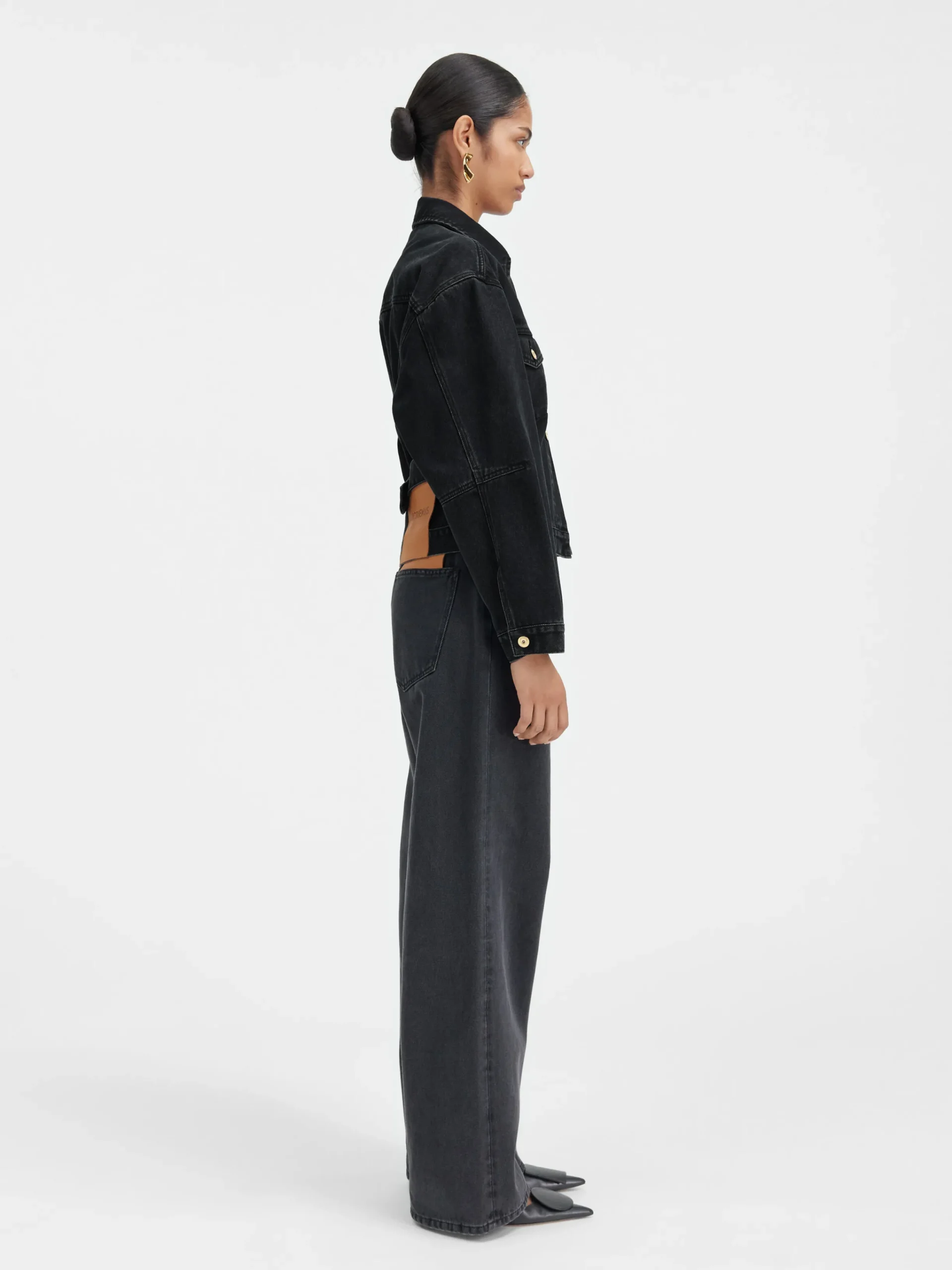 Hot Jacquemus Het de-Nîmes denim jack Black