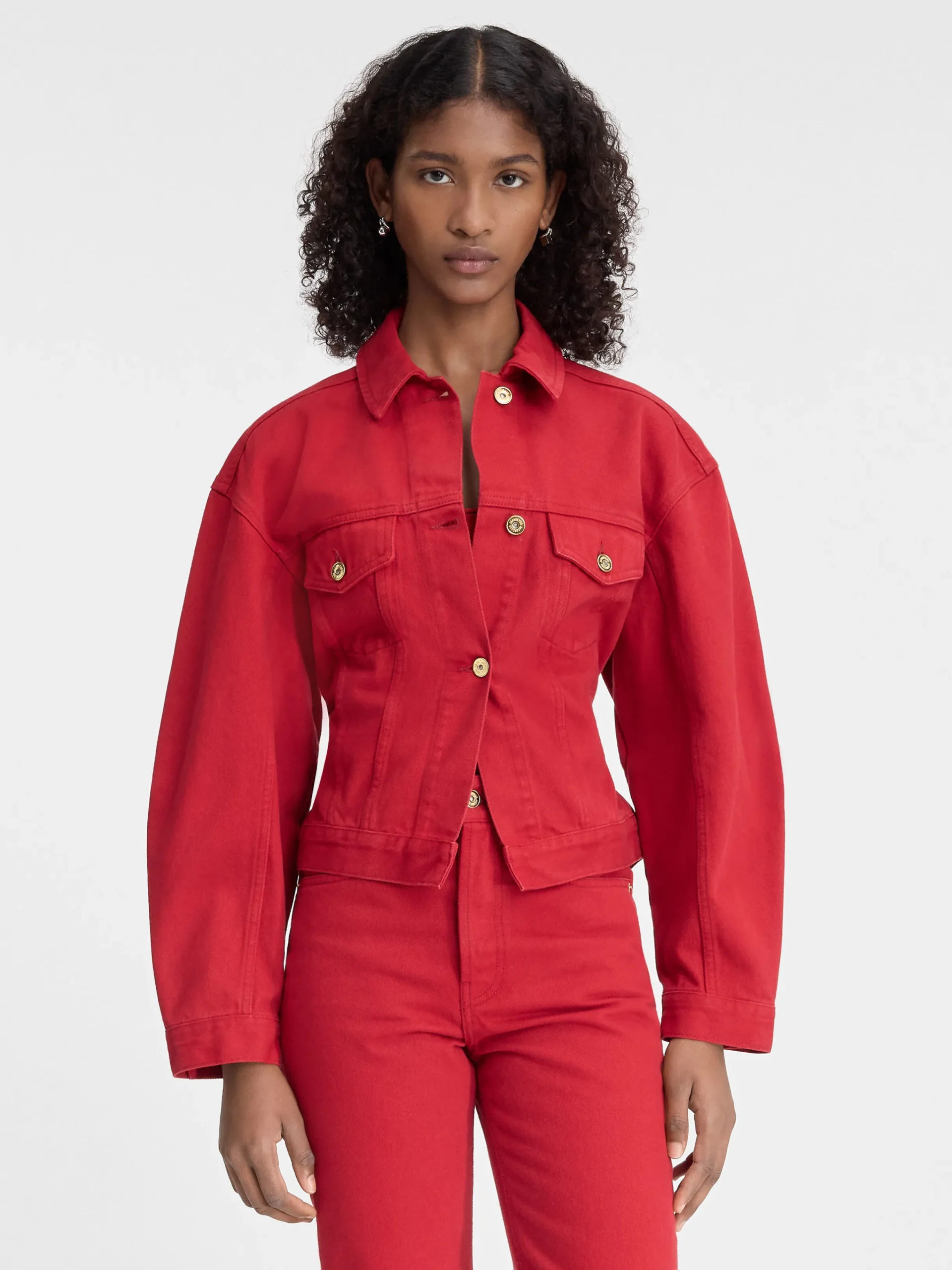 Outlet Jacquemus Het de-Nîmes denim jack Red