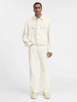 Fashion Jacquemus Het de-Nîmes denim jack Off-white/Tabac