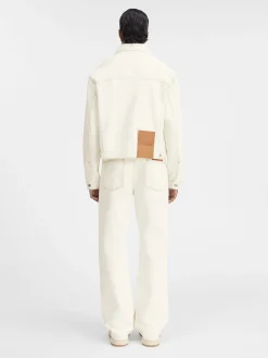 Fashion Jacquemus Het de-Nîmes denim jack Off-white/Tabac