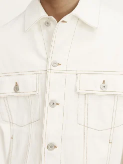 Fashion Jacquemus Het de-Nîmes denim jack Off-white/Tabac