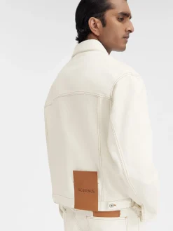 Fashion Jacquemus Het de-Nîmes denim jack Off-white/Tabac