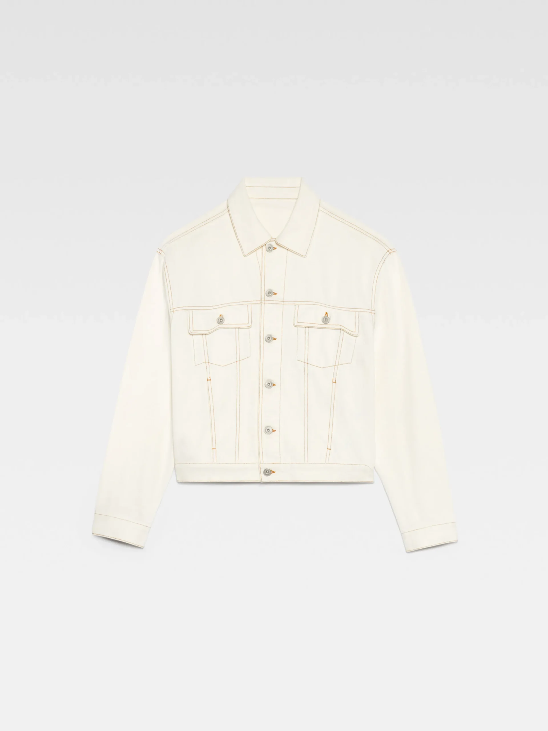 Fashion Jacquemus Het de-Nîmes denim jack Off-white/Tabac