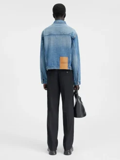 Fashion Jacquemus Het de-Nîmes denim jack Blue/Tabac