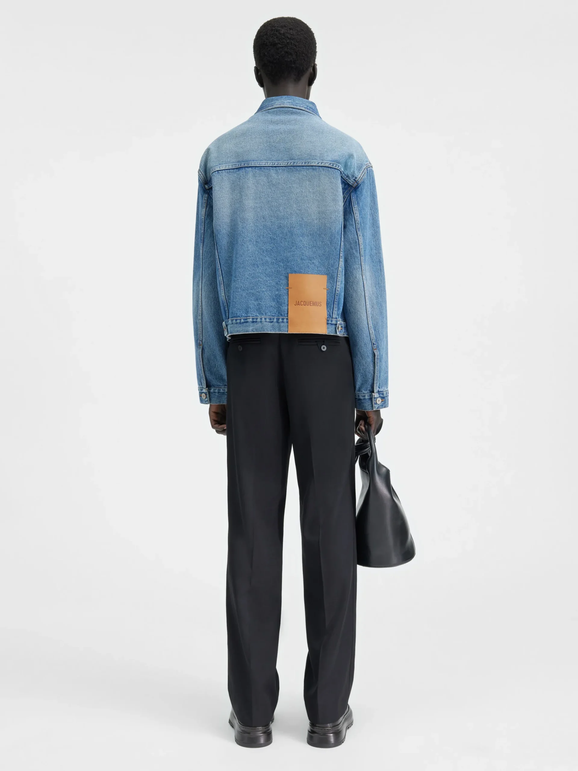 Fashion Jacquemus Het de-Nîmes denim jack Blue/Tabac