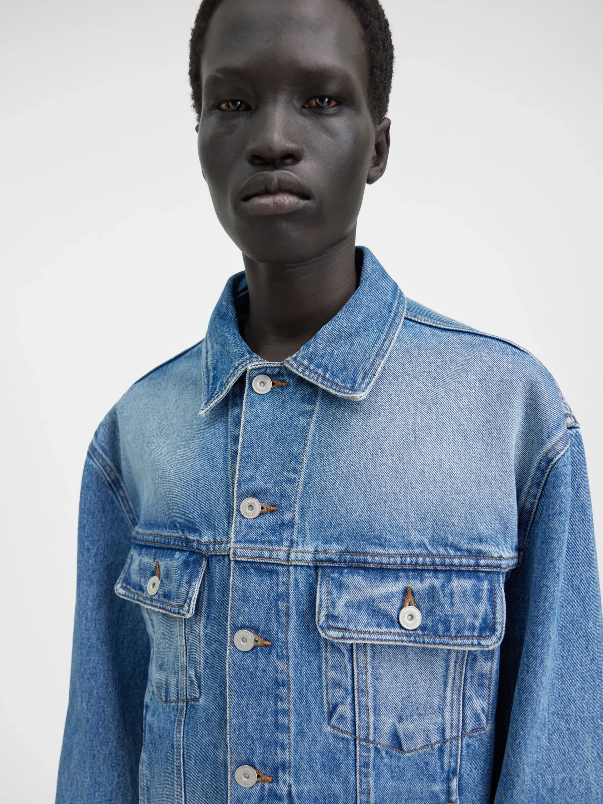 Fashion Jacquemus Het de-Nîmes denim jack Blue/Tabac