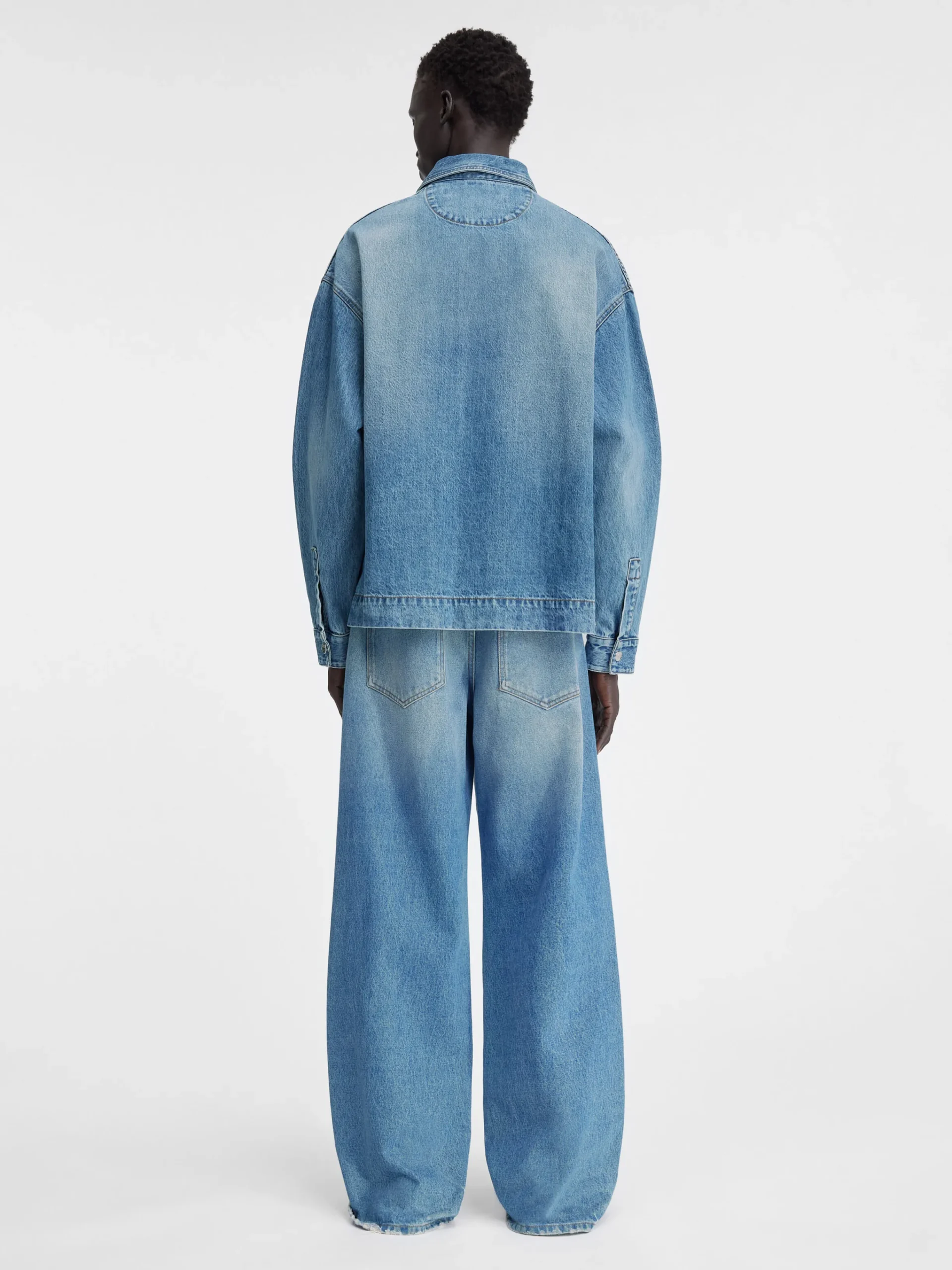 Hot Jacquemus Het de-Nîmes denim shirt Blue/Tabac