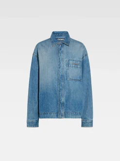 Hot Jacquemus Het de-Nîmes denim shirt Blue/Tabac