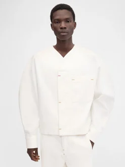 Clearance Jacquemus Het de-N&icirc;mes Faro denim shirt Off-White