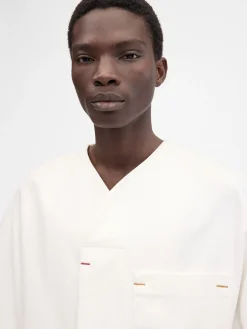 Clearance Jacquemus Het de-N&icirc;mes Faro denim shirt Off-White