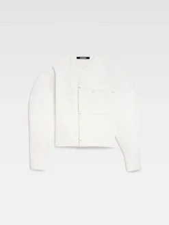 Clearance Jacquemus Het de-N&icirc;mes Faro denim shirt Off-White