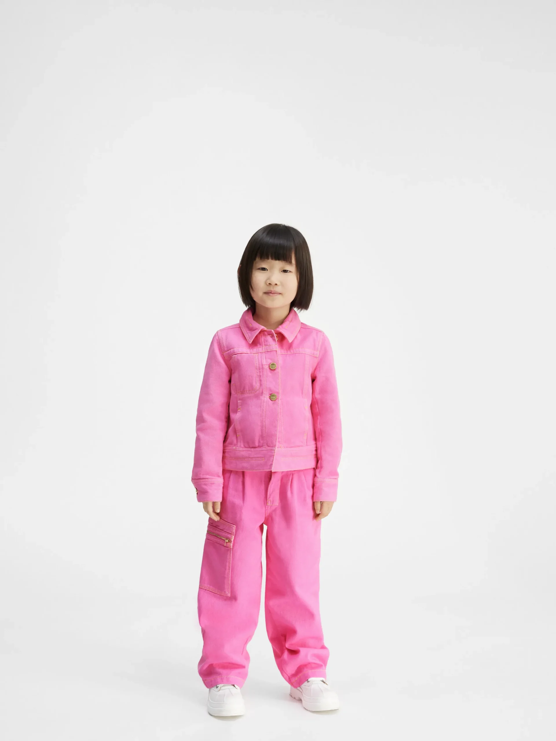 Discount Jacquemus Het denim de-Nîmes jack voor kinderen Pink