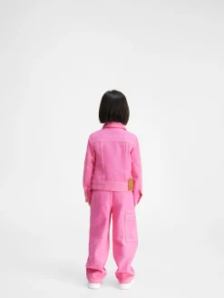 Discount Jacquemus Het denim de-N&icirc;mes jack voor kinderen Pink