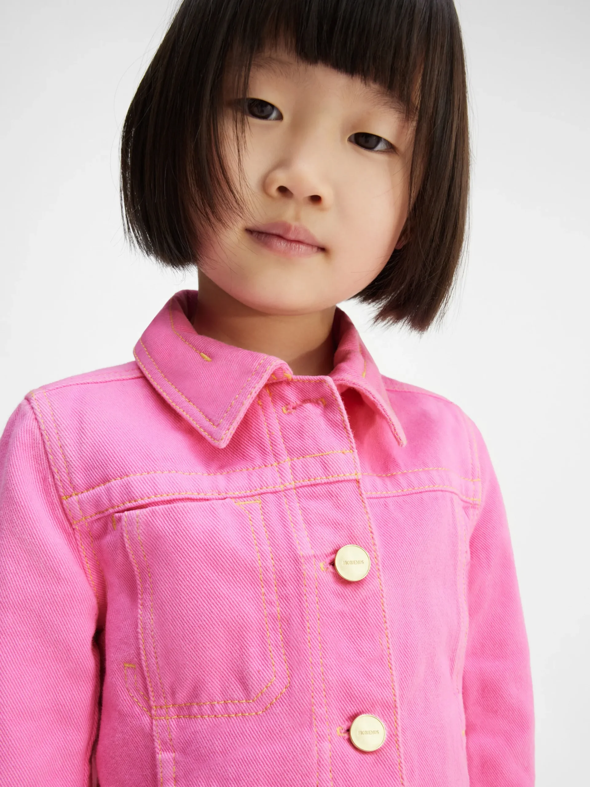 Discount Jacquemus Het denim de-Nîmes jack voor kinderen Pink