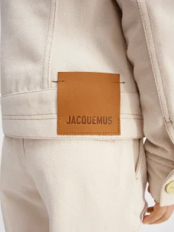 Online Jacquemus Het denim de-N&icirc;mes jack voor kinderen Off-White