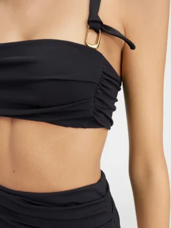 Outlet Jacquemus Het Drapeado bikinitopje Black