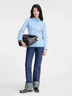 Hot Jacquemus Het formele overhemd JacquardBlue/White